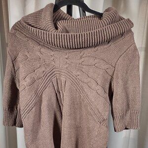 Apt. 9 Women's Cotton Blend Brown Turtleneck Sweater Size Large